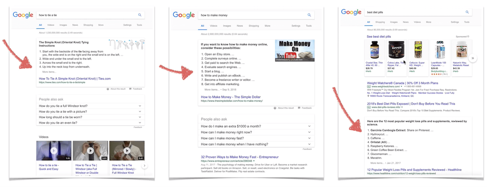 Taking over search snippet example